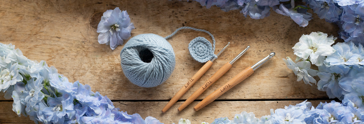 new yarn blue hyacinth wood hook luxury set crochet pattern wool toft Kerry lord